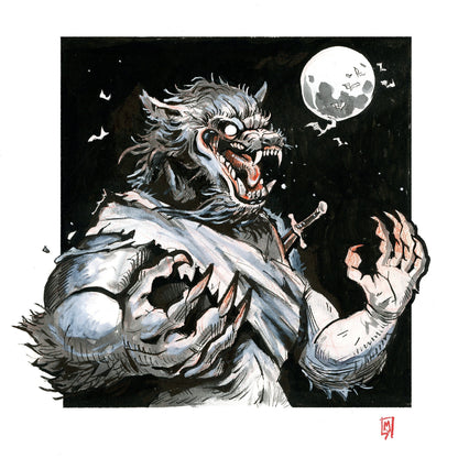 Werewolf art print, 8x10, 5x7