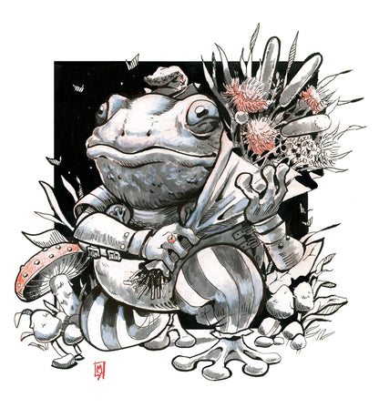 Lovesick Frog art print, 8x10, 5x7