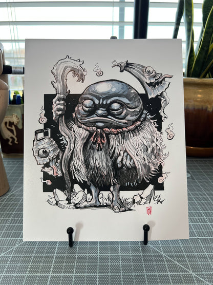 Yokai guy art print, 8x10