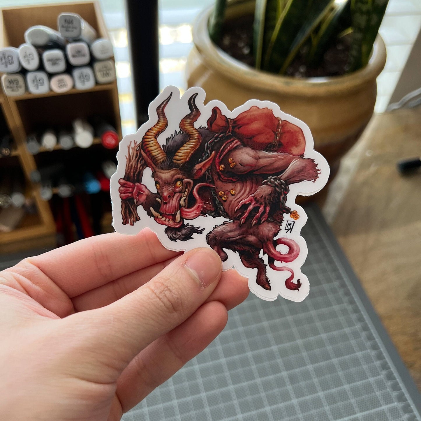 Krampus vinyl sticker