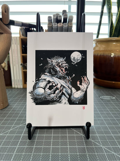 Werewolf art print, 8x10, 5x7