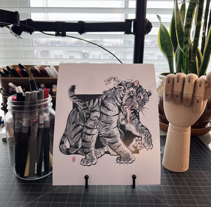 Tiger art print, 8x10, 5x7