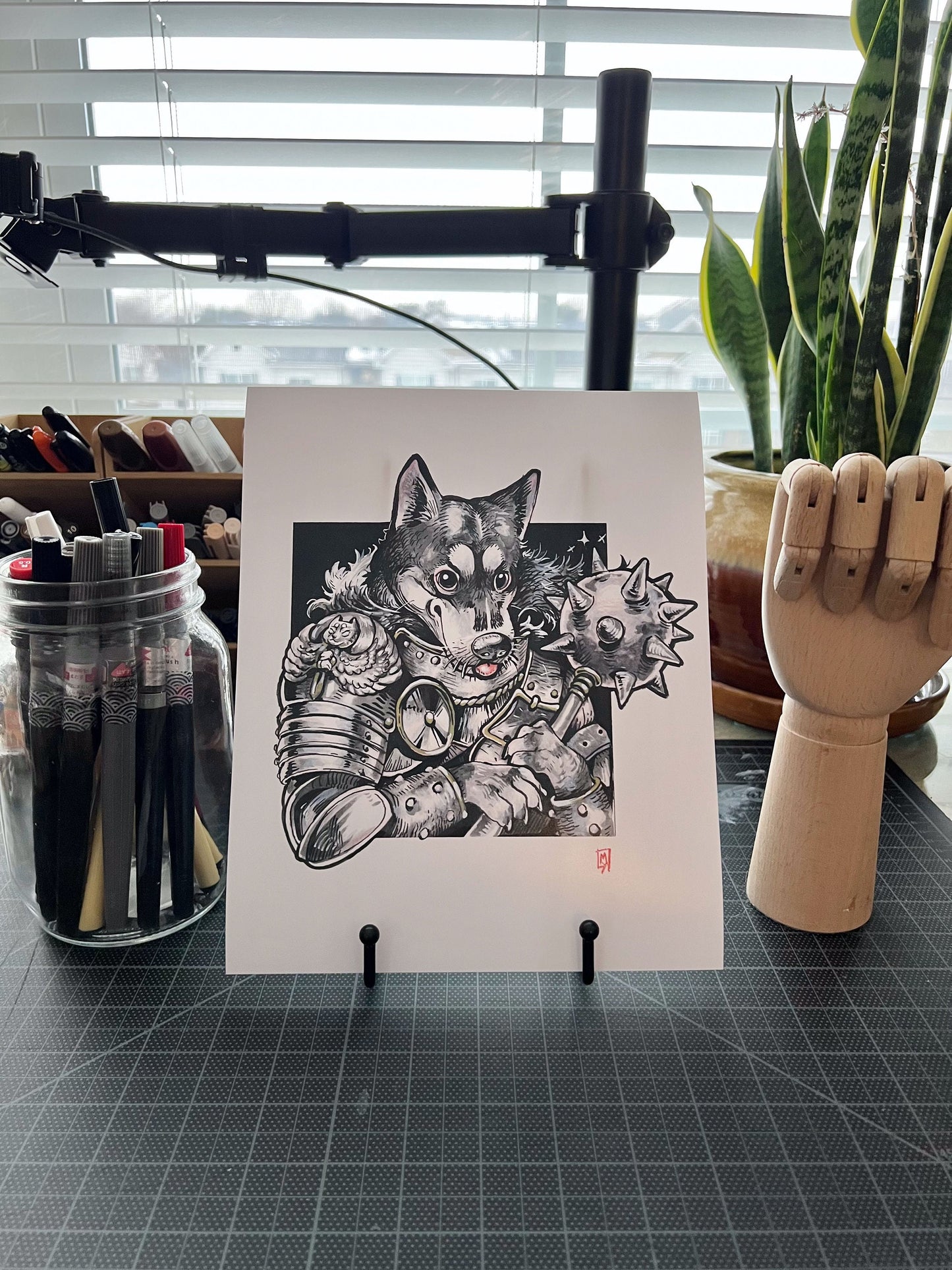 Shiba Inu Knight art print, 8x10, 5x7