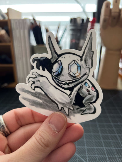 gem eyed goblin sticker