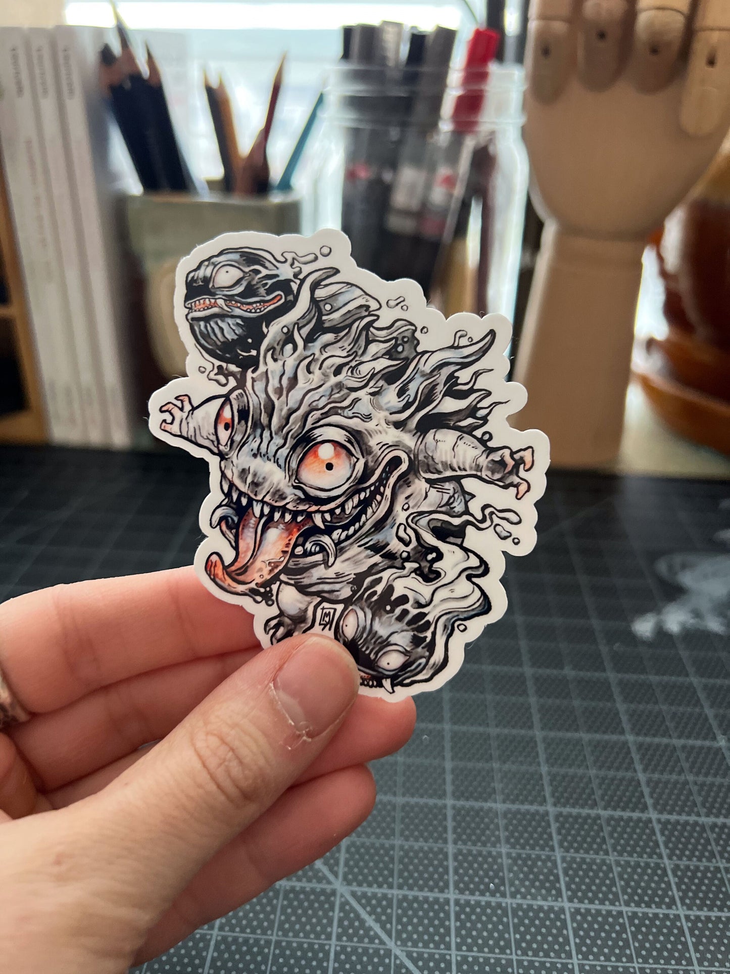 Ghastly ghosts art sticker