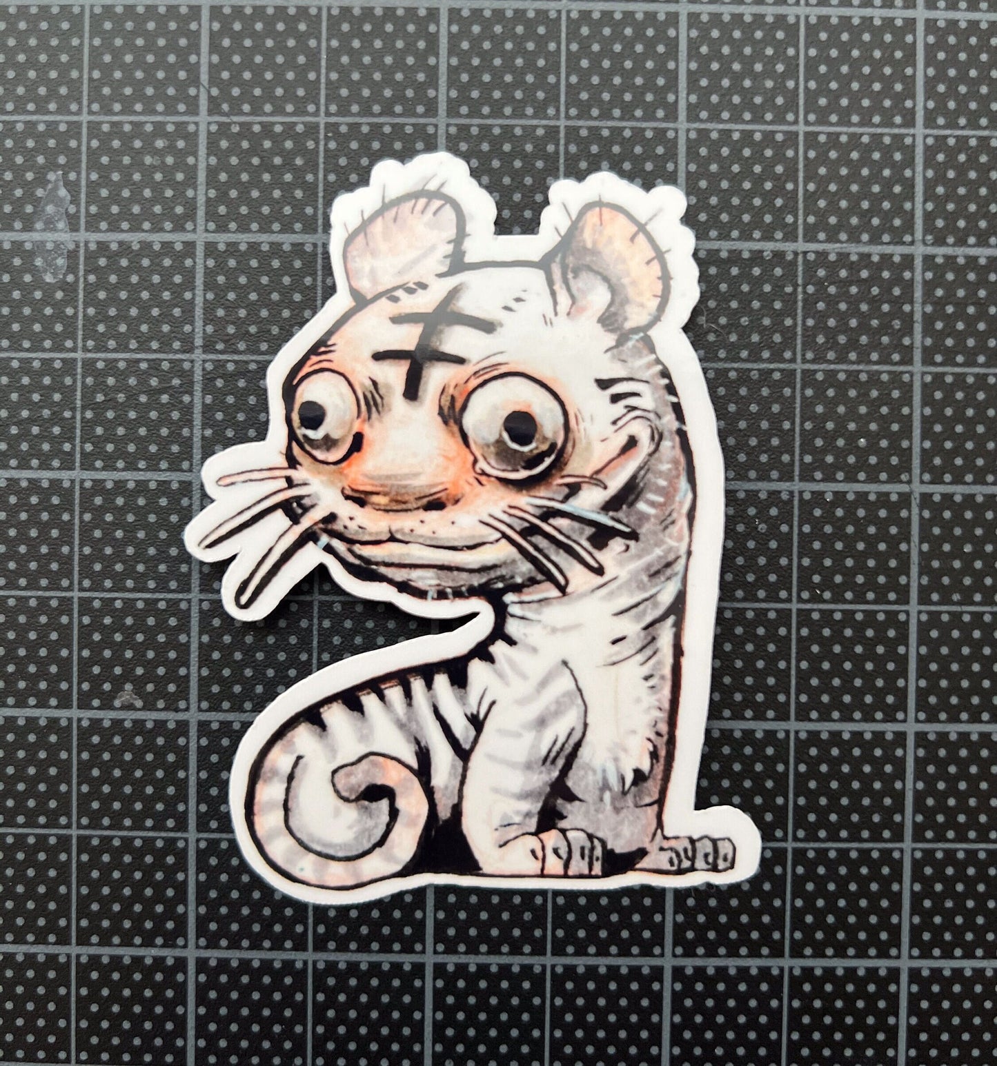 Tiger, silly sticker