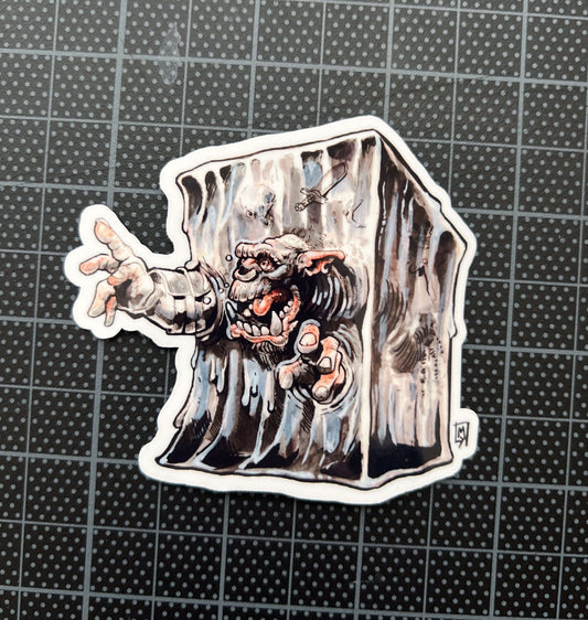 Gelatinous cube sticker (and orc)