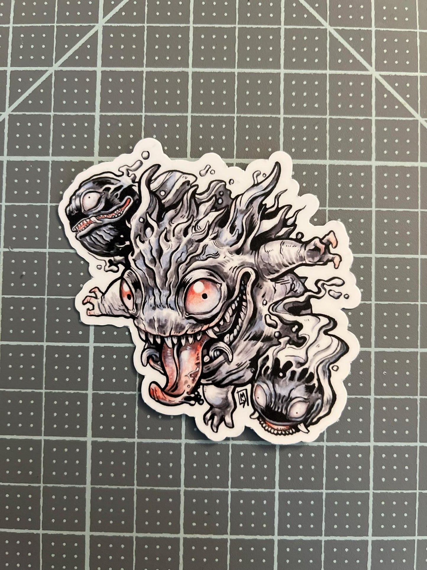 Ghastly ghosts art sticker