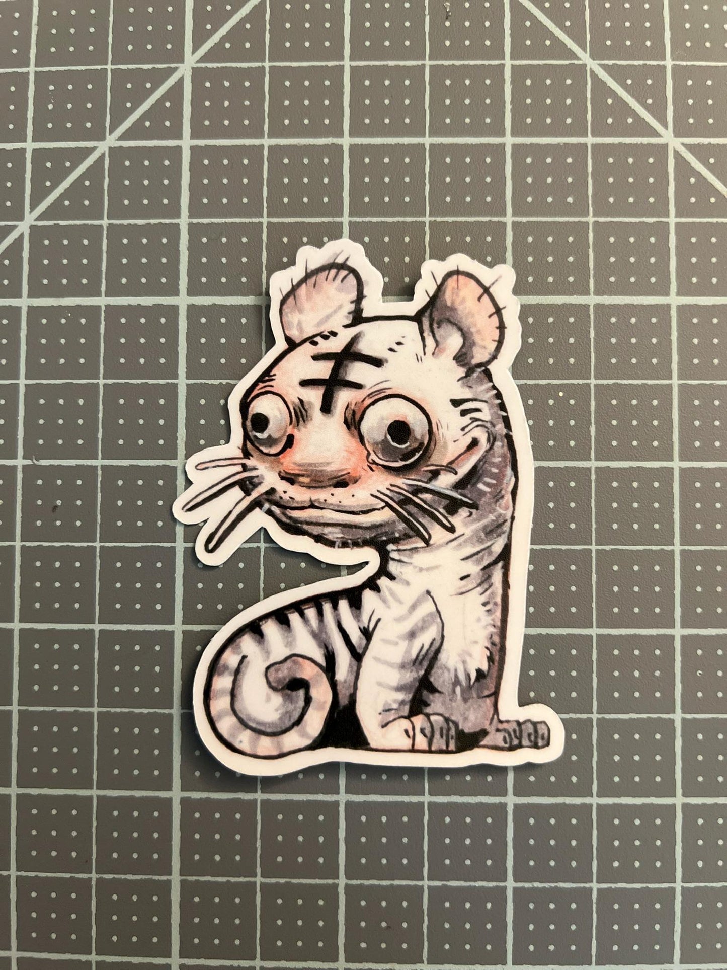 Tiger, silly sticker