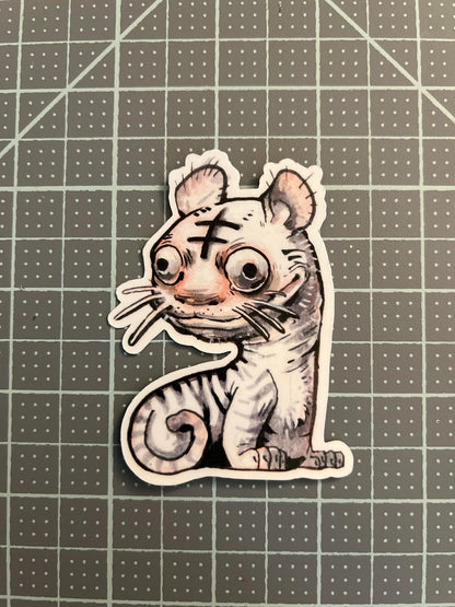 Tiger, silly sticker