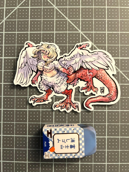 Dragon woman chimera sticker